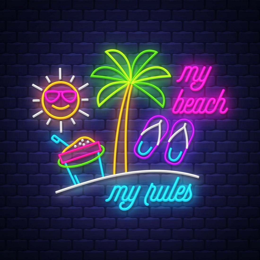 My Beach My Rules Led Sign Business Neon Sign - Shineneon