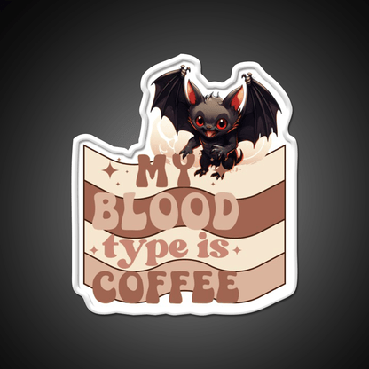 My Blood Type Is Coffee Cafe Led Neon Sign Espresso Bar Art Rgb Color - Shineneon