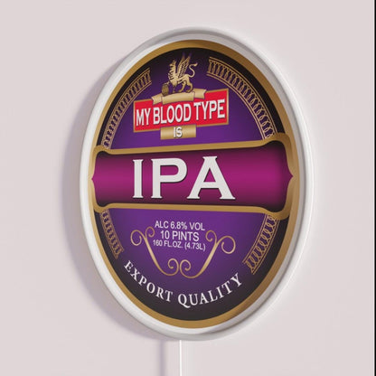 My Blood Type Is Ipa Rgb Led Neon Sign