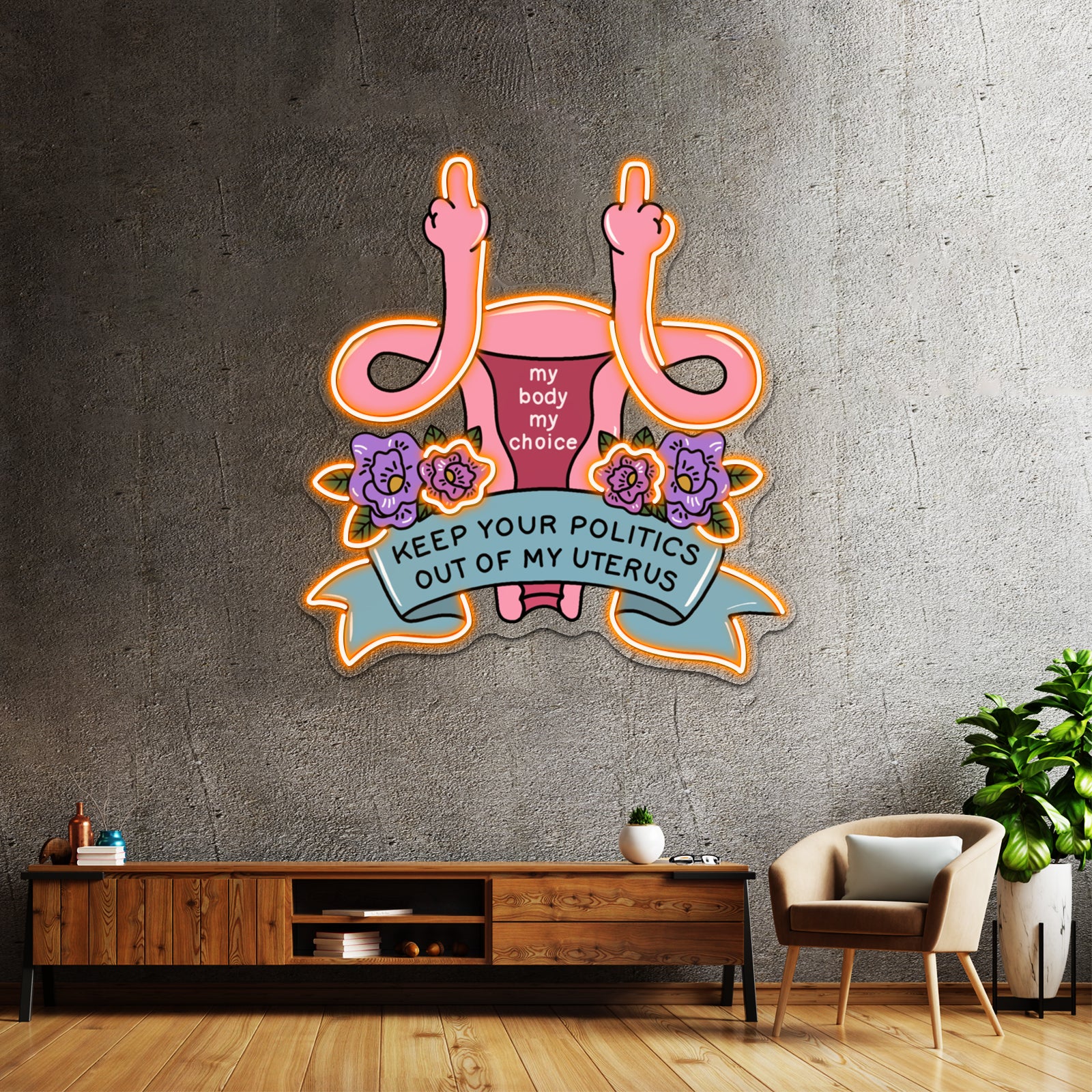 My Body My Choice Artwork Personalized Neon Signs | Shineneon