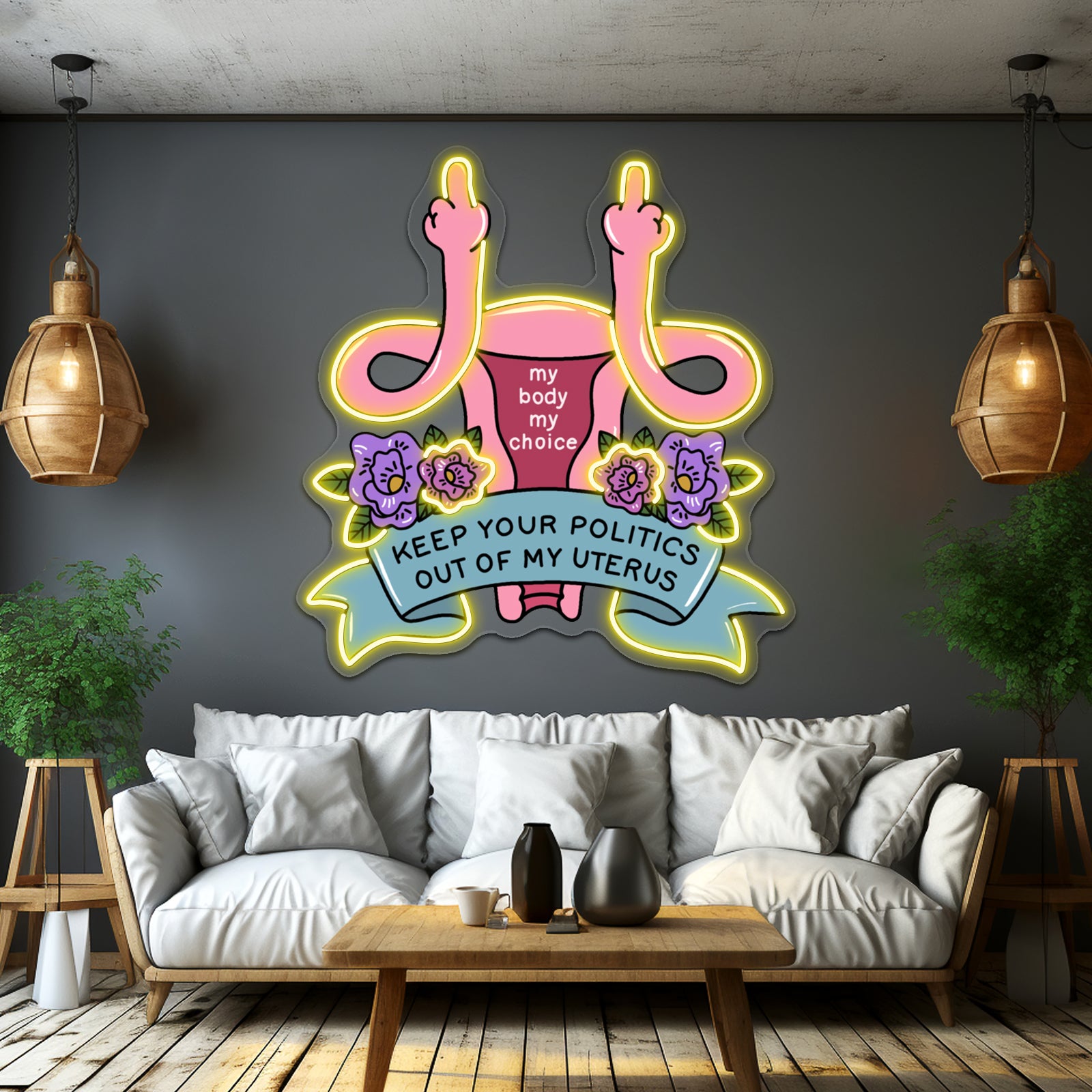 My Body My Choice Artwork Personalized Neon Signs | Shineneon