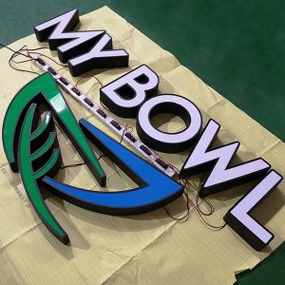 My Bowl 3D Frontlit Channel Letters Led Light Sign