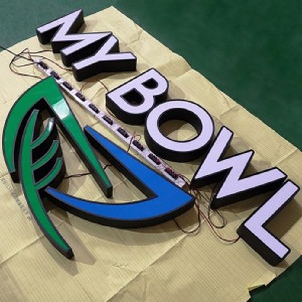 My Bowl 3D Frontlit Channel Letters Led Light Sign - Shineneon