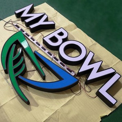 My Bowl 3D Frontlit Channel Letters Led Light Sign - Shineneon