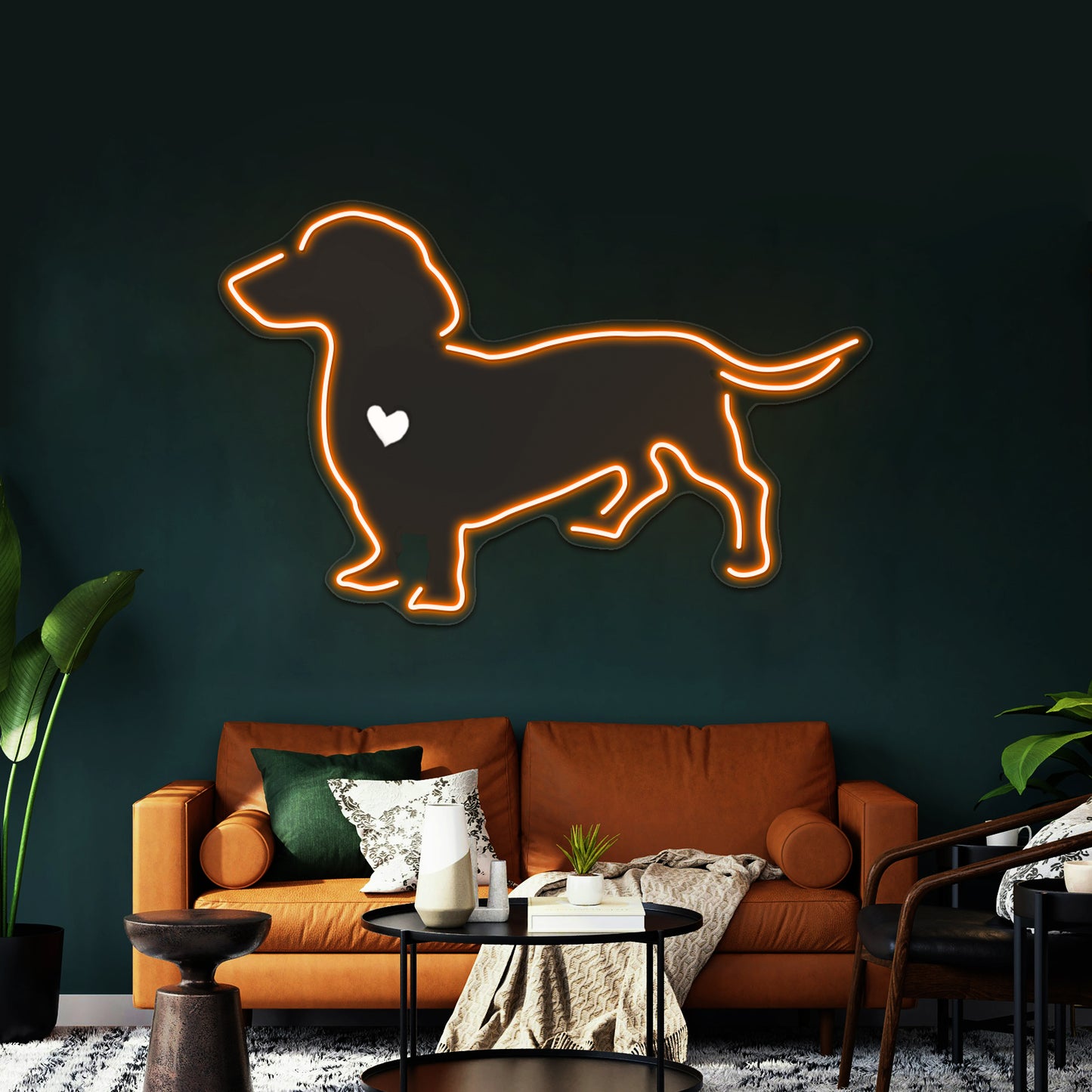 My Dachshund Heart Belongs To You Artwork Neon Sign Led