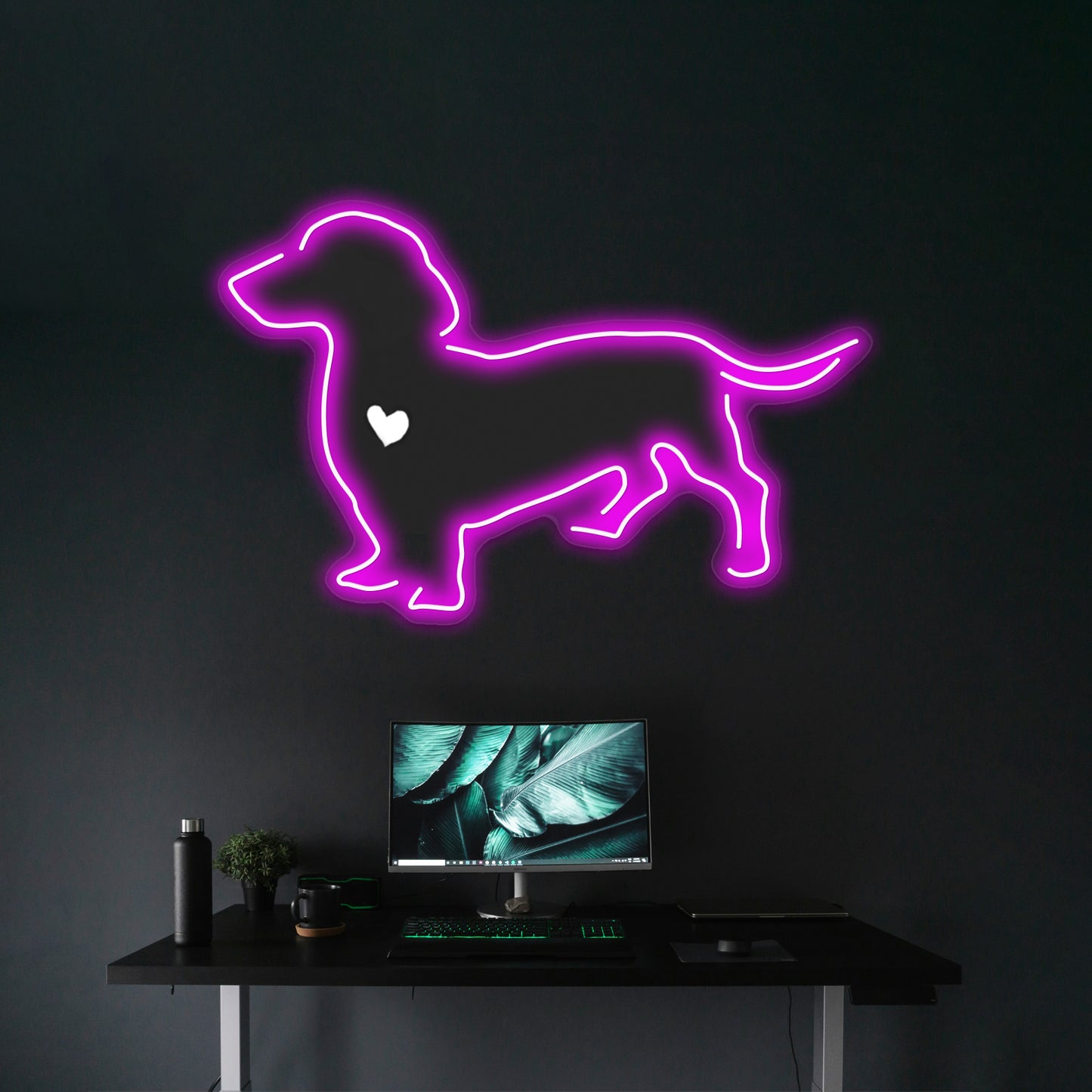 My Dachshund Heart Belongs To You Artwork Neon Sign Led