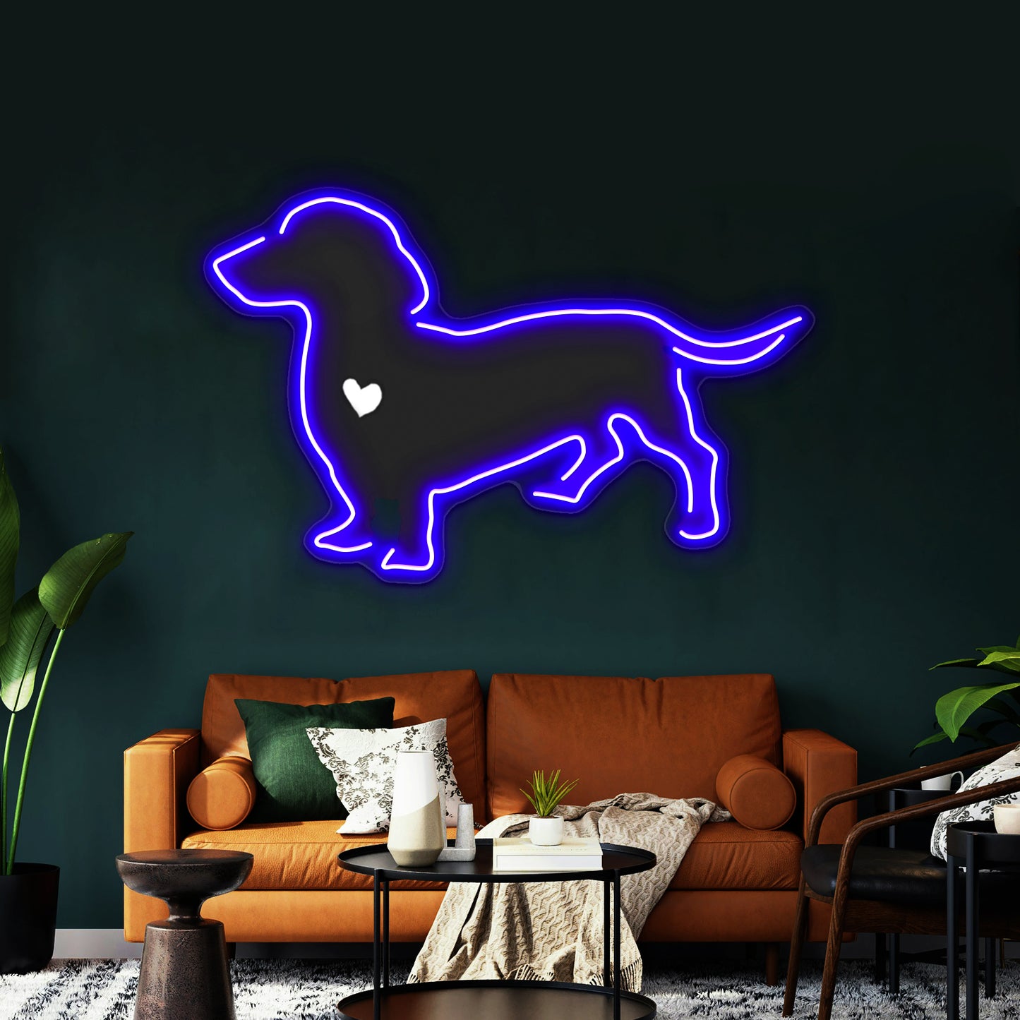 My Dachshund Heart Belongs To You Artwork Neon Sign Led