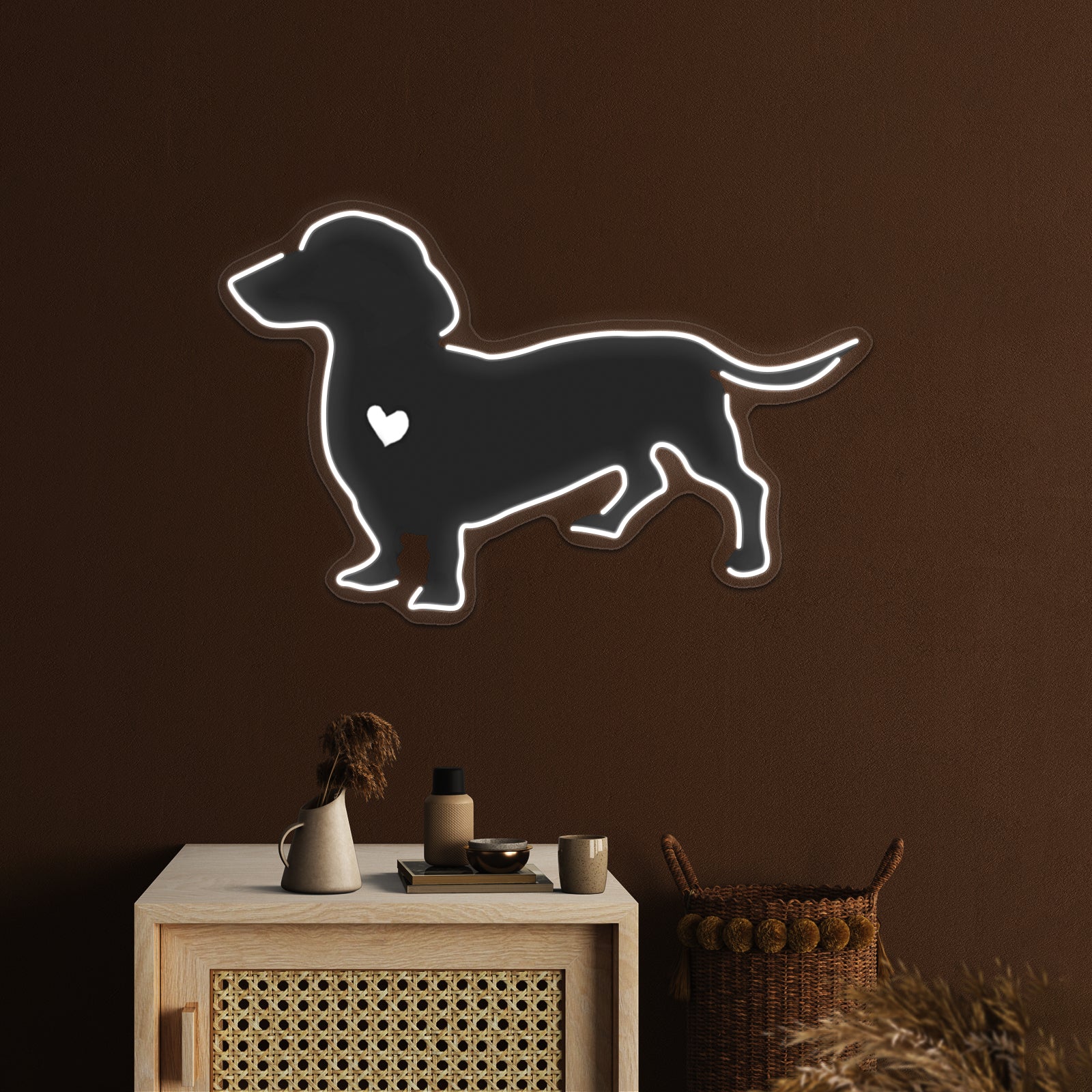 My Dachshund Heart Belongs To You Artwork Neon Sign Led | Shineneon