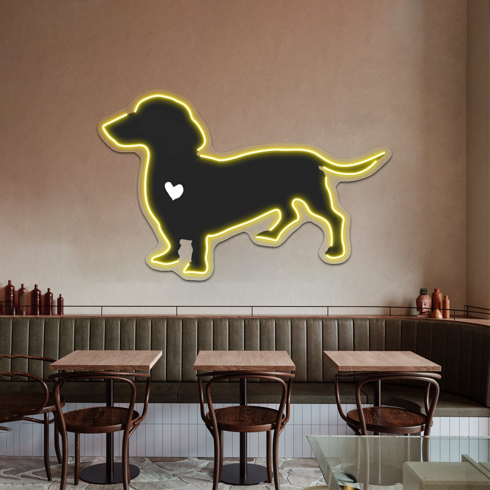 My Dachshund Heart Belongs To You Artwork Neon Sign Led | Shineneon