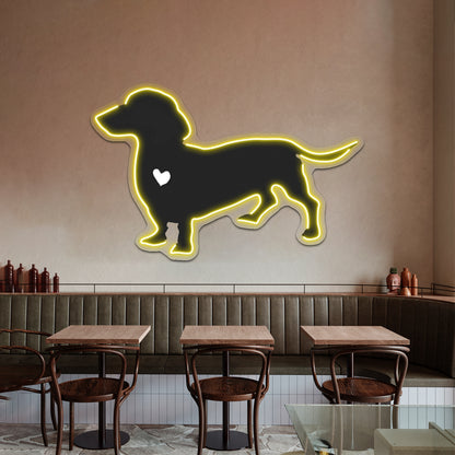 My Dachshund Heart Belongs To You Artwork Neon Sign Led