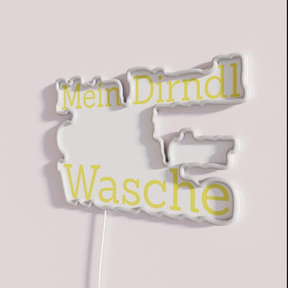 My Dirndl Is In The Wash Funny Oktoberfest Rgb Led Neon Sign