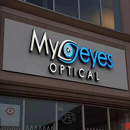 My Eyes Optical 3D Frontlit Channel Letters Led Light Sign