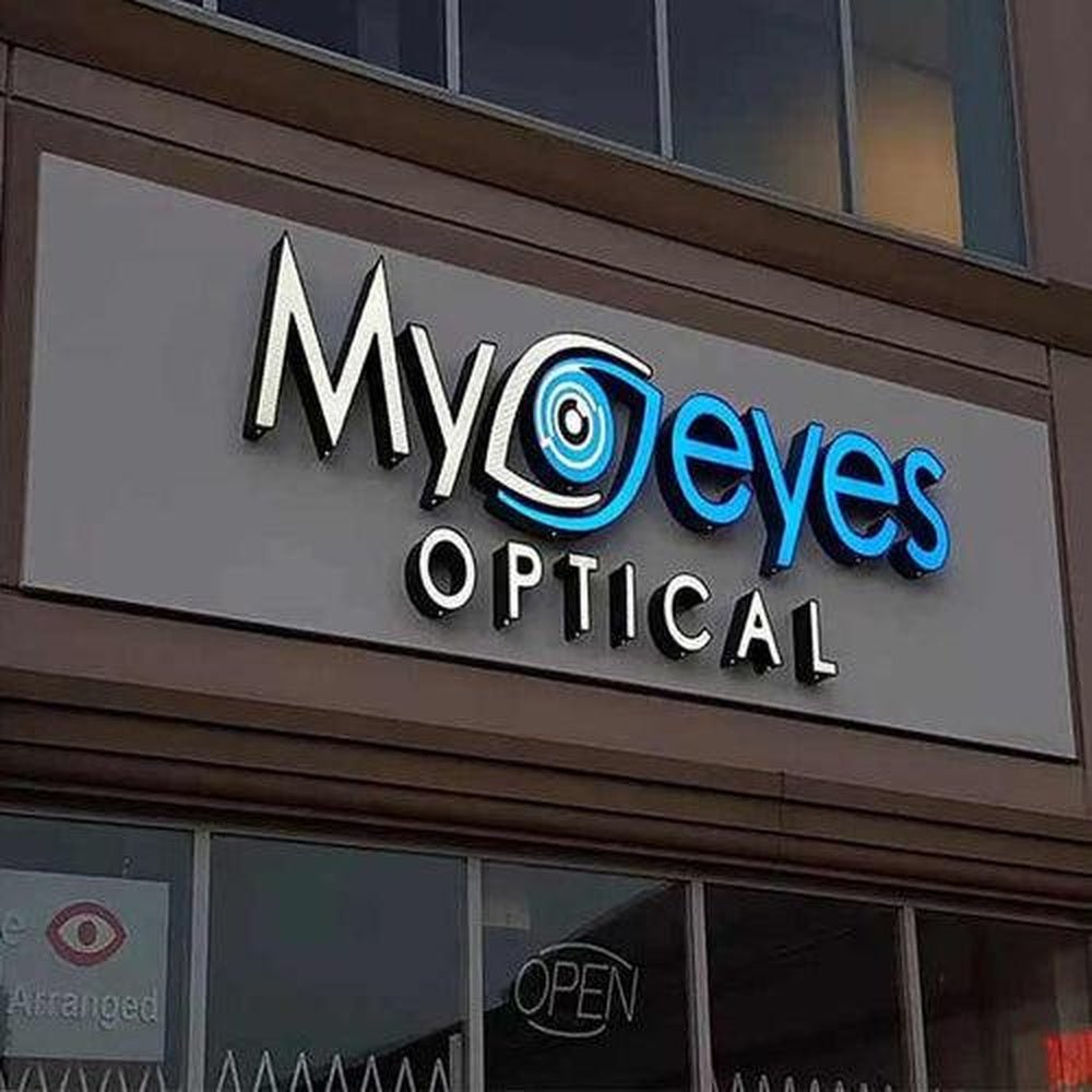 My Eyes Optical 3D Frontlit Channel Letters Led Light Sign - Shineneon