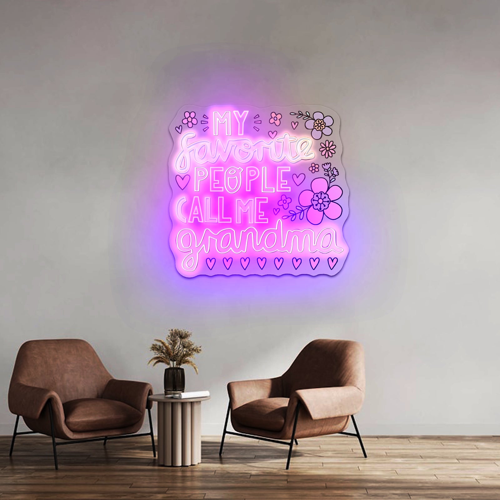 My Favorite People Call Me Grandma Artwork Bar Neon Signs