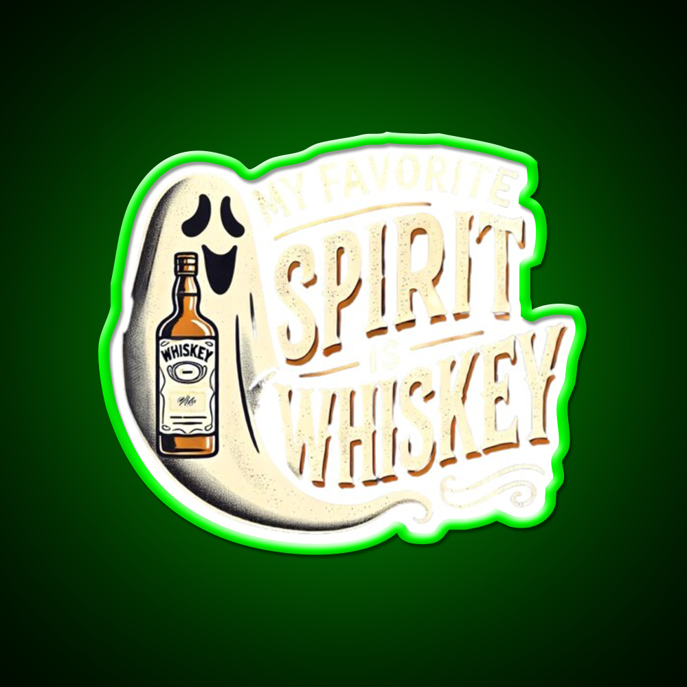 My Favorite Spirit Is Whiskey Drink Bar Led Neon Sign Rgb Color