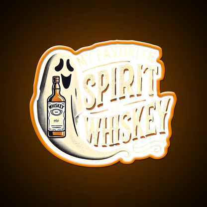 My Favorite Spirit Is Whiskey Drink Bar Led Neon Sign Rgb Color
