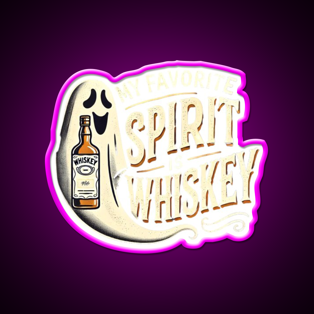 My Favorite Spirit Is Whiskey Drink Bar Led Neon Sign Rgb Color