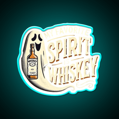 My Favorite Spirit Is Whiskey Drink Bar Led Neon Sign Rgb Color - Shineneon