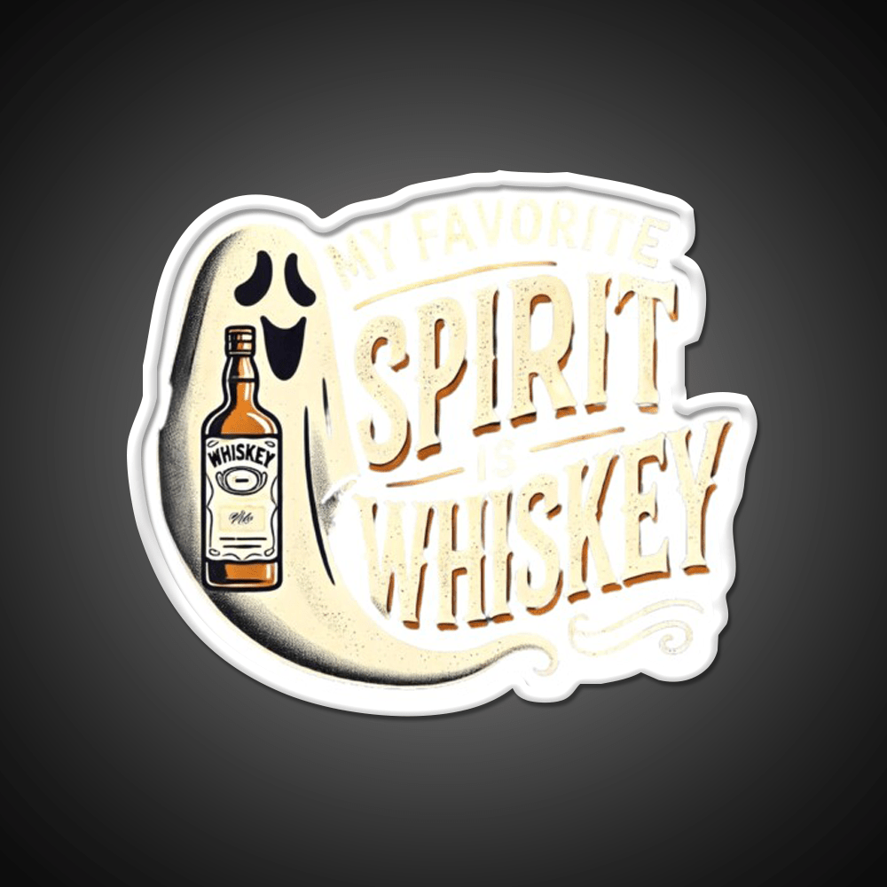 My Favorite Spirit Is Whiskey Drink Bar Led Neon Sign Rgb Color - Shineneon
