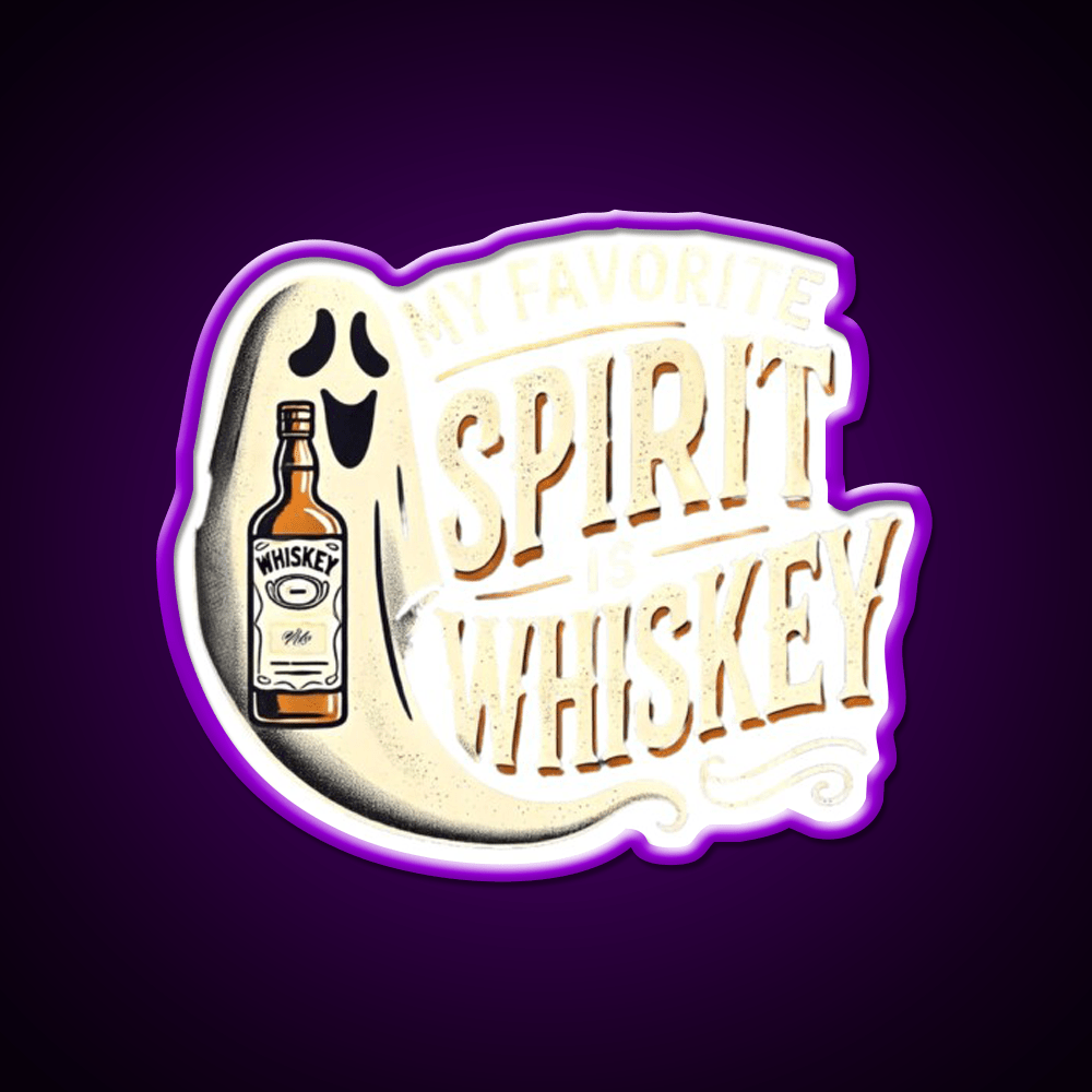 My Favorite Spirit Is Whiskey Drink Bar Led Neon Sign Rgb Color - Shineneon