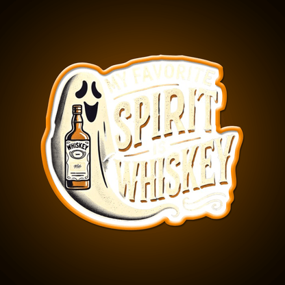 My Favorite Spirit Is Whiskey Drink Bar Led Neon Sign Rgb Color - Shineneon