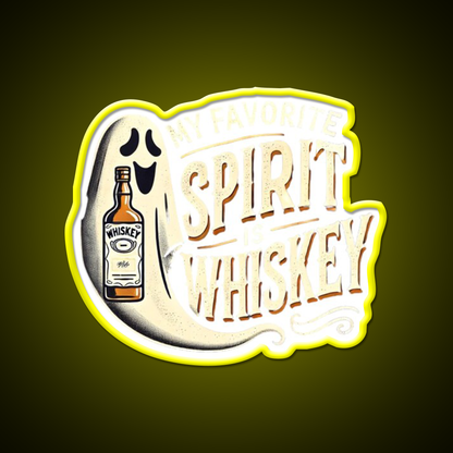 My Favorite Spirit Is Whiskey Drink Bar Led Neon Sign Rgb Color