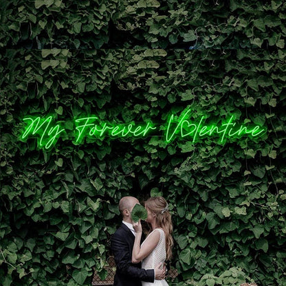 My Forever Valentine Blue LED Neon Sign Wedding Anniversary Romantic Decor | Shineneon