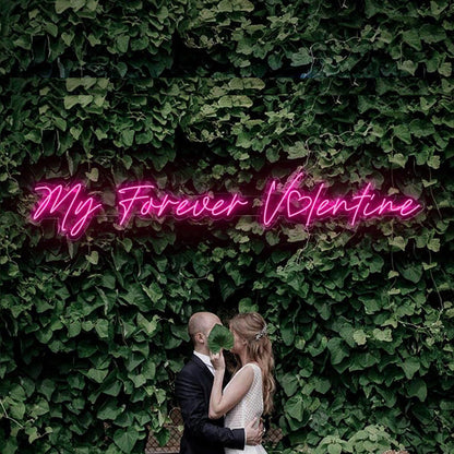 My Forever Valentine Blue LED Neon Sign Wedding Anniversary Romantic Decor | Shineneon