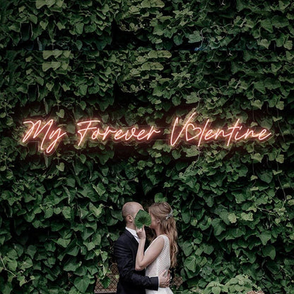 My Forever Valentine Blue LED Neon Sign Wedding Anniversary Romantic Decor | Shineneon