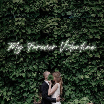 My Forever Valentine Blue LED Neon Sign Wedding Anniversary Romantic Decor | Shineneon