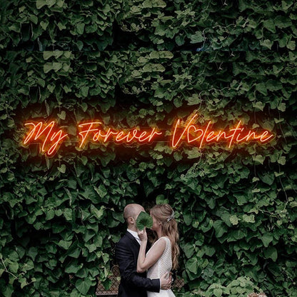 My Forever Valentine Blue LED Neon Sign Wedding Anniversary Romantic Decor | Shineneon