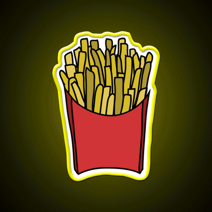 My Fries Snack Food Led Neon Sign Rgb Color - Custom LED neon sign front view