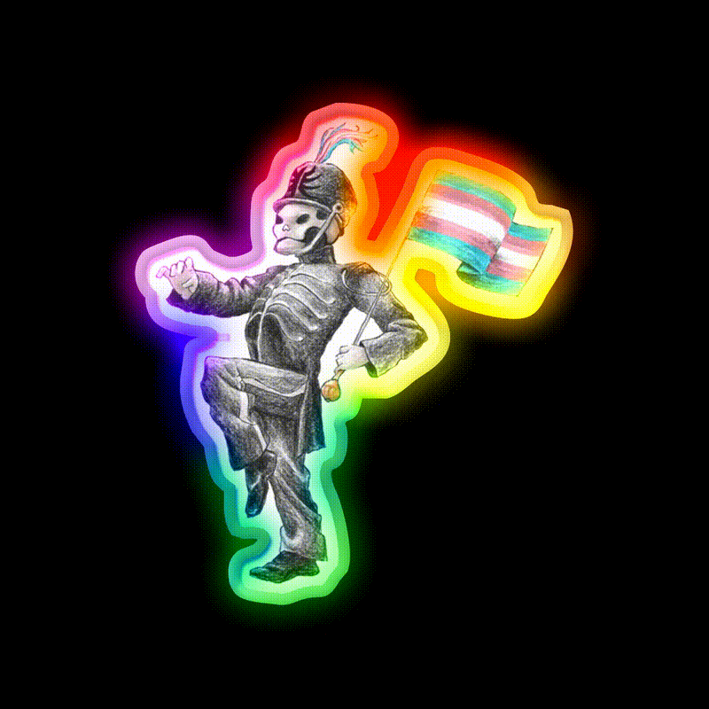 My Gay Romance The Pride Parade Welcome Led Neon Sign Open Sign Rgb Color - LED neon sign close-up detail