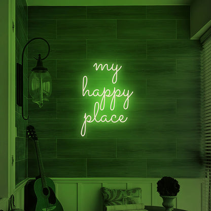 My Happy Place Illuminate Your Sanctuary With Neon Art - Shineneon