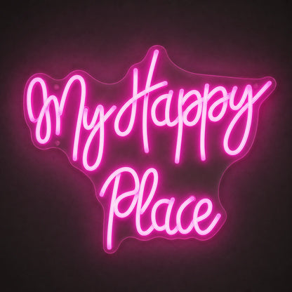 My Happy Place LED Neon Sign Garage Man Cave Neon Sign main product image