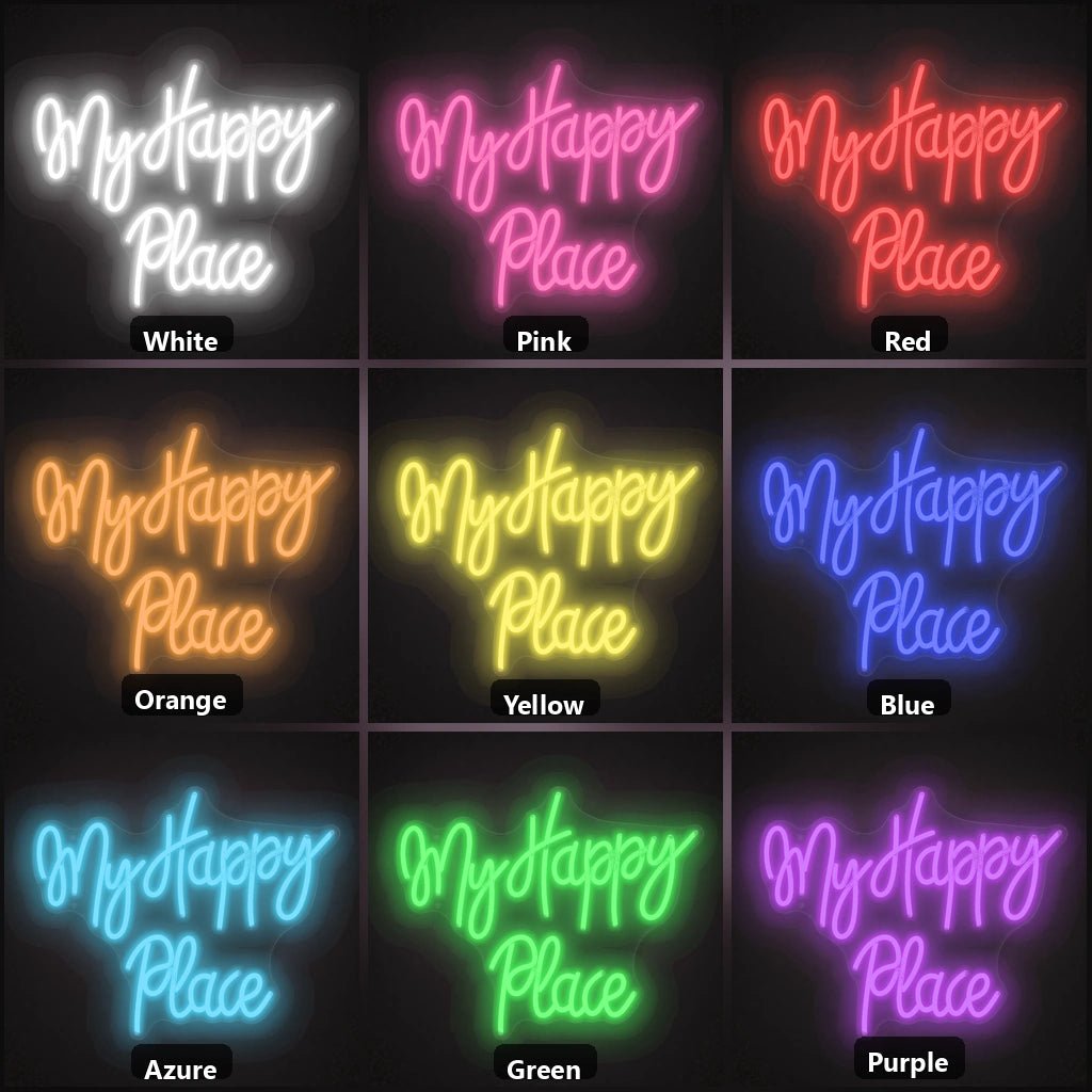 My Happy Place LED Neon Sign Man Cave Neon Sign - Shineneon
