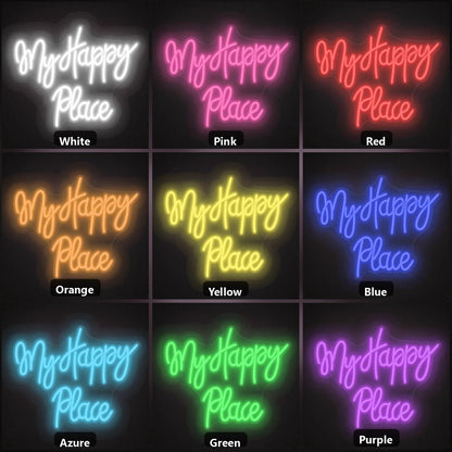 My Happy Place LED Neon Sign Man Cave Neon Sign - Shineneon