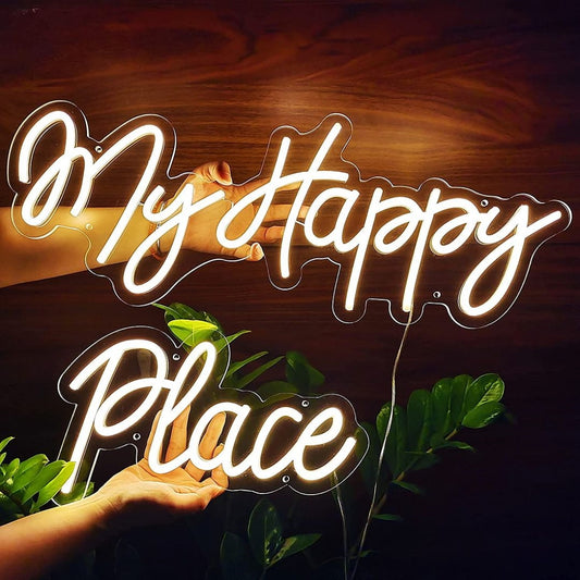 My Happy Place Led Sign Business Neon Signs Wall Art