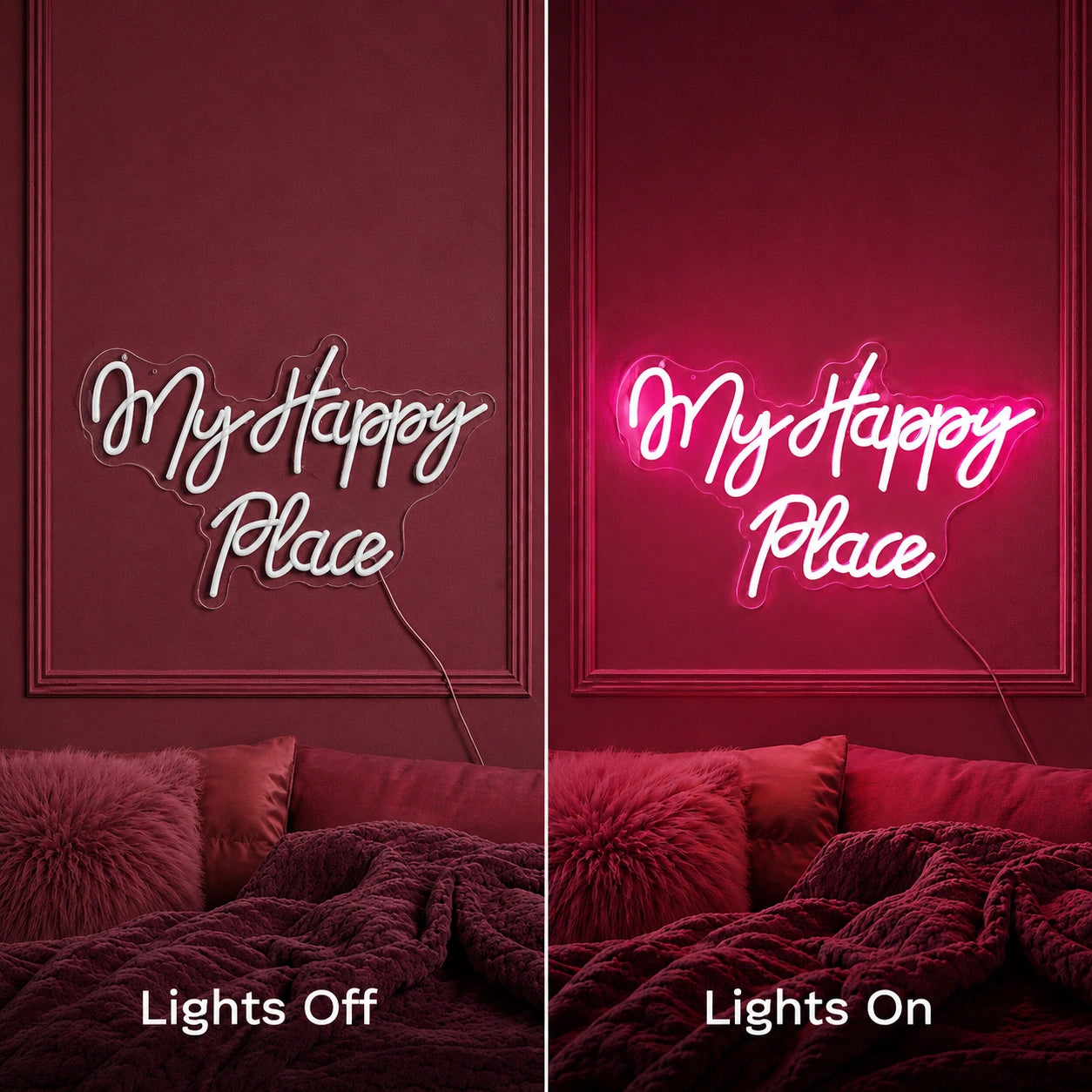 My Happy Place Man Cave LED Neon Sign main product image