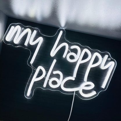 My Happy Place Multicolor Bedroom Led Neon Sign Cozy Vibes | Shineneon