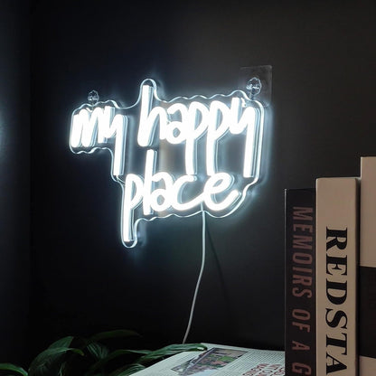 My Happy Place Multicolor Bedroom Led Neon Sign Cozy Vibes | Shineneon