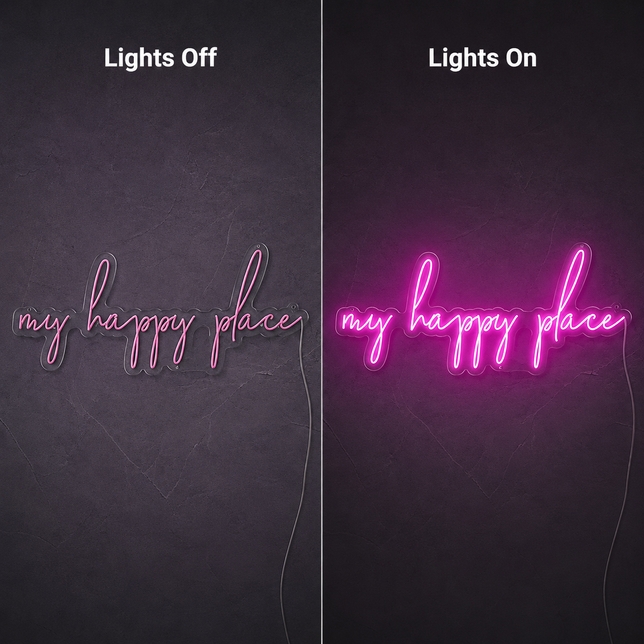 My Happy Place Room Decor LED Neon Sign - 03 Real Lifestyle Scene