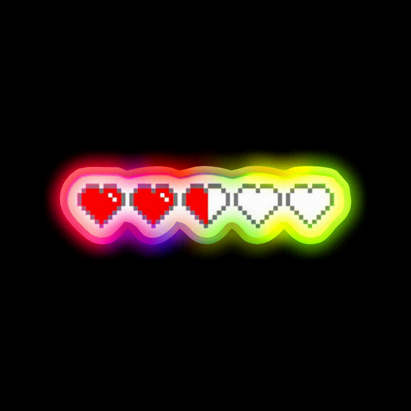 My Health Level Man Cave Bar Led Neon Sign Rgb Color - LED neon sign close-up detail