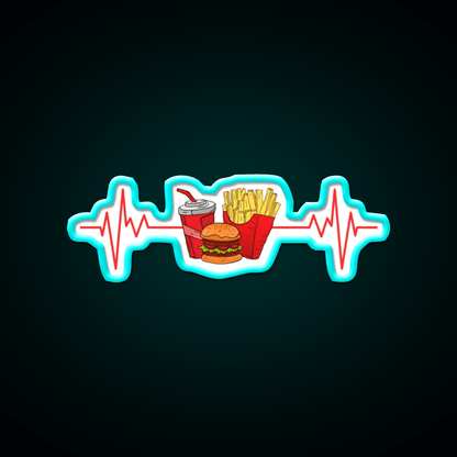 My Heart Beats Fast Food Willow Days Led Neon Sign For Burger Place Rgb Color - Shineneon