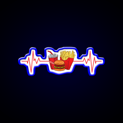 My Heart Beats Fast Food Willow Days Led Neon Sign For Burger Place Rgb Color - Shineneon