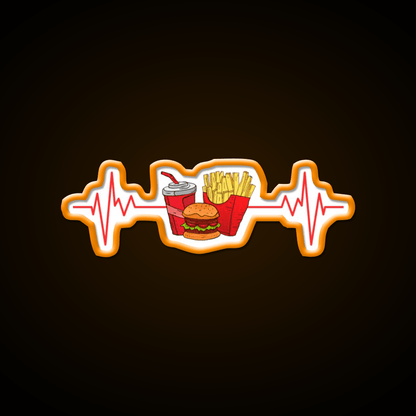My Heart Beats Fast Food Willow Days Led Neon Sign For Burger Place Rgb Color - Shineneon