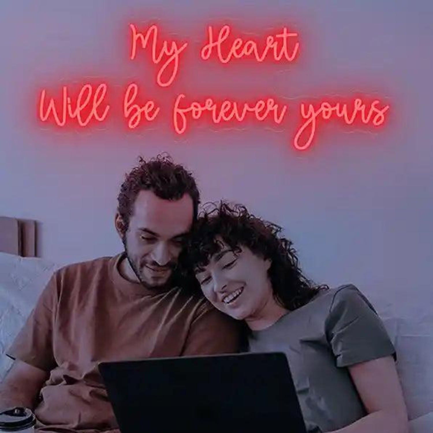 My Heart Forever Yours Red LED Neon Sign Wedding Home Decor | Shineneon