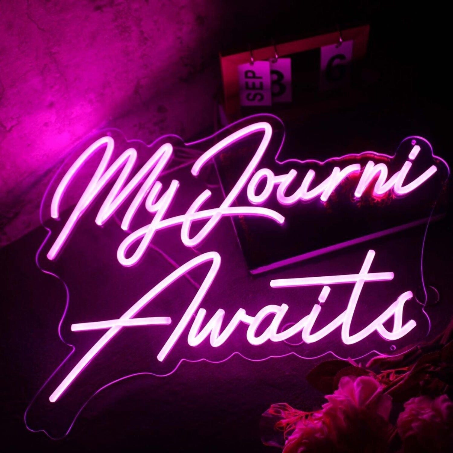My Journi Awaits Pink Led Neon Sign - Shineneon