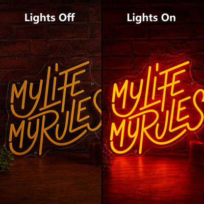 My Life My Rules LED Neon Sign main product image
