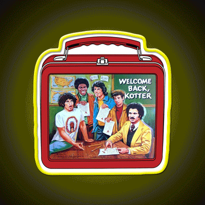 My Lunchbox Welcome Back Kotter Welcome Led Neon Sign Open Sign Rgb Color - Custom LED neon sign front view
